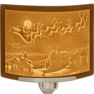 Porcelain Nightlight - Santa's Flight